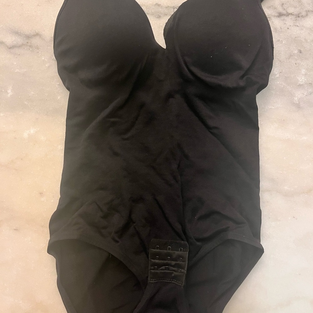 Black Shaping Bodysuit with Built-In Cups